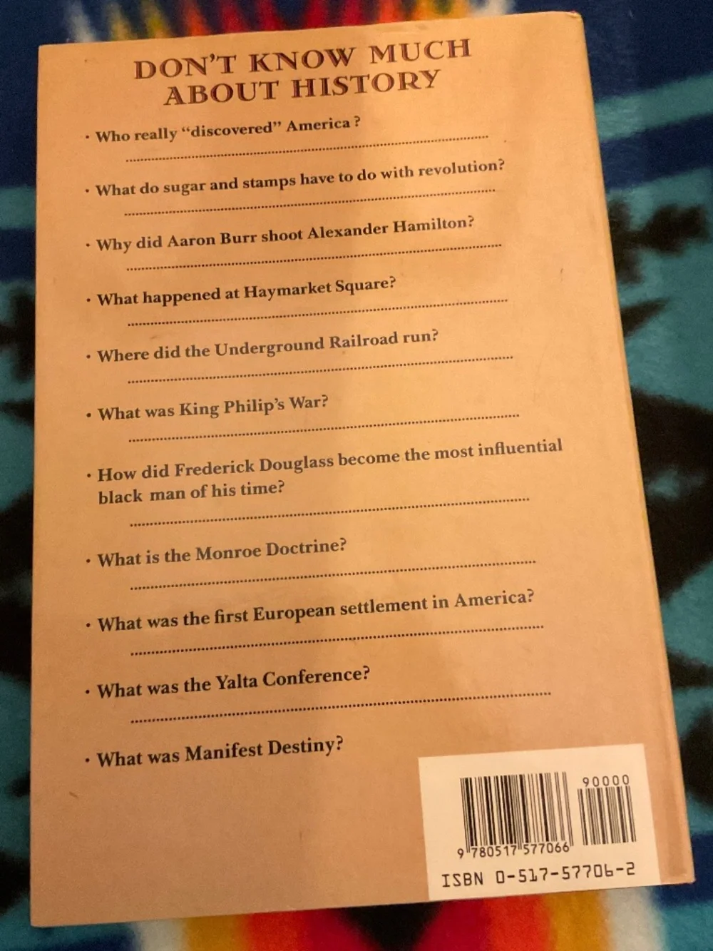 Don’t know much about history, Kenneth C Davis paperback